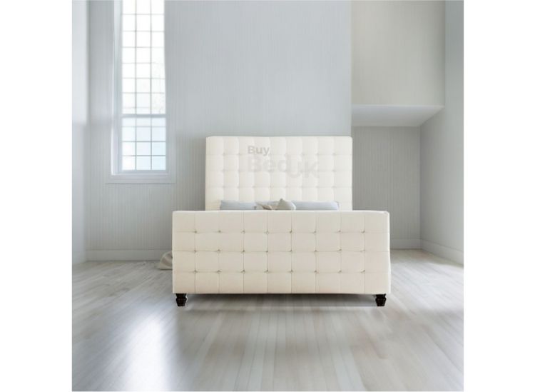 Caesar Cubed Upholstered Ottoman Storage Bed Frame Dove Plush | £339 - £519