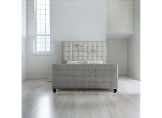 Caesar Cubed Upholstered Ottoman Storage Bed Frame Grey Plush | £339 - £519