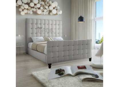Caesar Cubed Upholstered Ottoman Storage Bed Frame Grey Plush | £339 - £519
