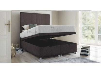 Aurelia Striped Divan Ottoman Storage Bed Frame Steel Plush | £379 - £559