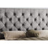 AdoraChesterfield Upholstered Headboard-GreyPlush