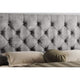 AdoraChesterfield Upholstered Headboard-GreyPlush