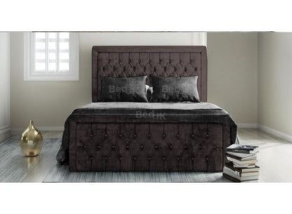 Blaze Squared Bed Divan Ottoman Storage Bed Frame Steel Plush | £359 - £539