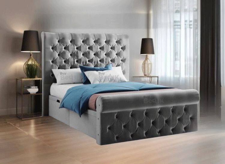 Cordin Divan Ottoman Storage Bed Frame Grey Plush | £519 - £749