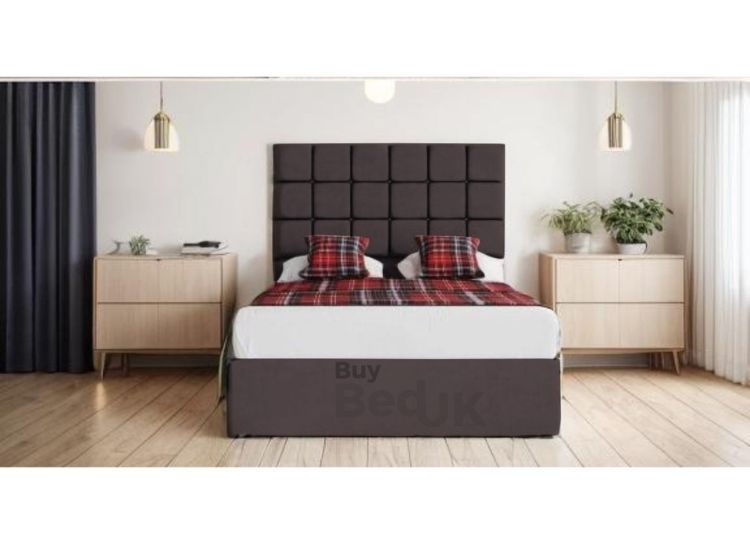 Daria Cube Divan Upholstered Ottoman Storage Bed Frame Steel Plush | £265- £505