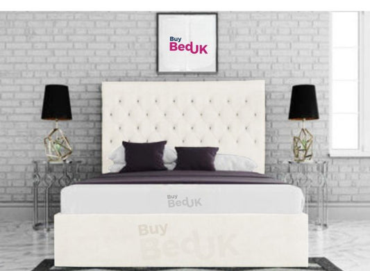 Fabius Storage Divan Bed Upholstered Ottoman Storage Bed Frame Dove Plush | £409- £708
