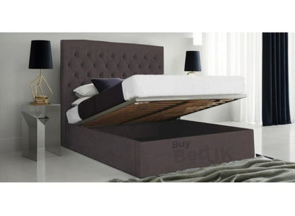 Fabius Storage Divan Bed Upholstered Ottoman Storage Bed Frame Steel Plush | £409- £708