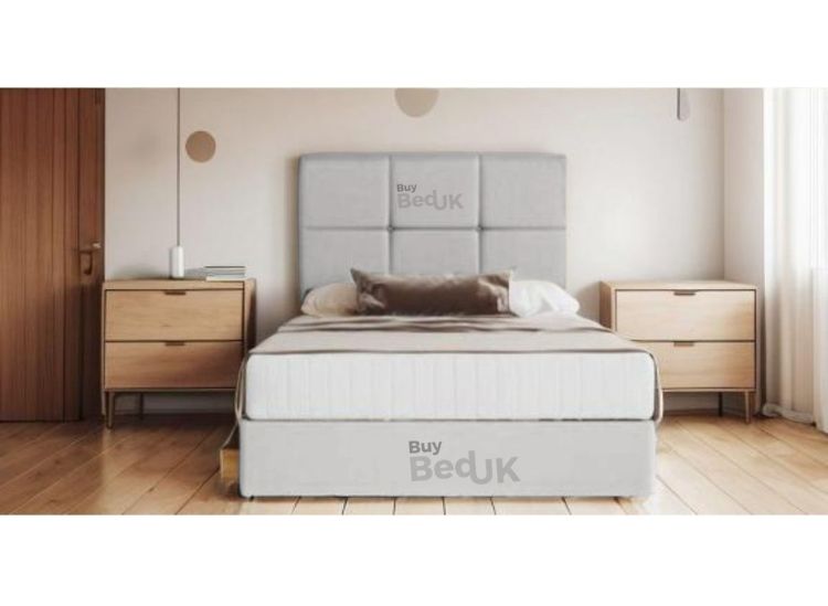 Florence Storage Divan Bed Upholstered Ottoman Storage Bed Frame Grey Plush | £245- £505