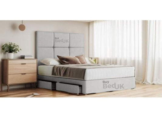 Florence Storage Divan Bed Upholstered Ottoman Storage Bed Frame Grey Plush | £245- £505