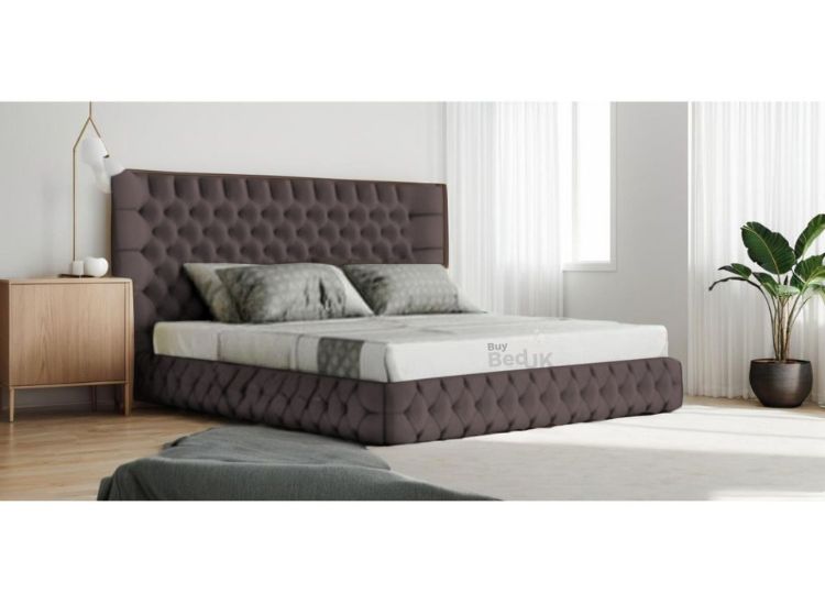 Freeze Chesterfield Designer Upholstered Ottoman Storage Bed Frame Steel Plush | £659- £998