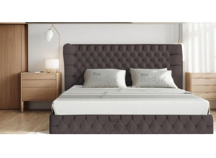 Freeze Chesterfield Designer Upholstered Ottoman Storage Bed Frame Steel Plush | £659- £998